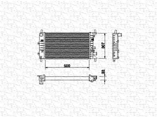 MAGNETI MARELLI Radiators, Motora dzesēšanas sistēma 350213493000